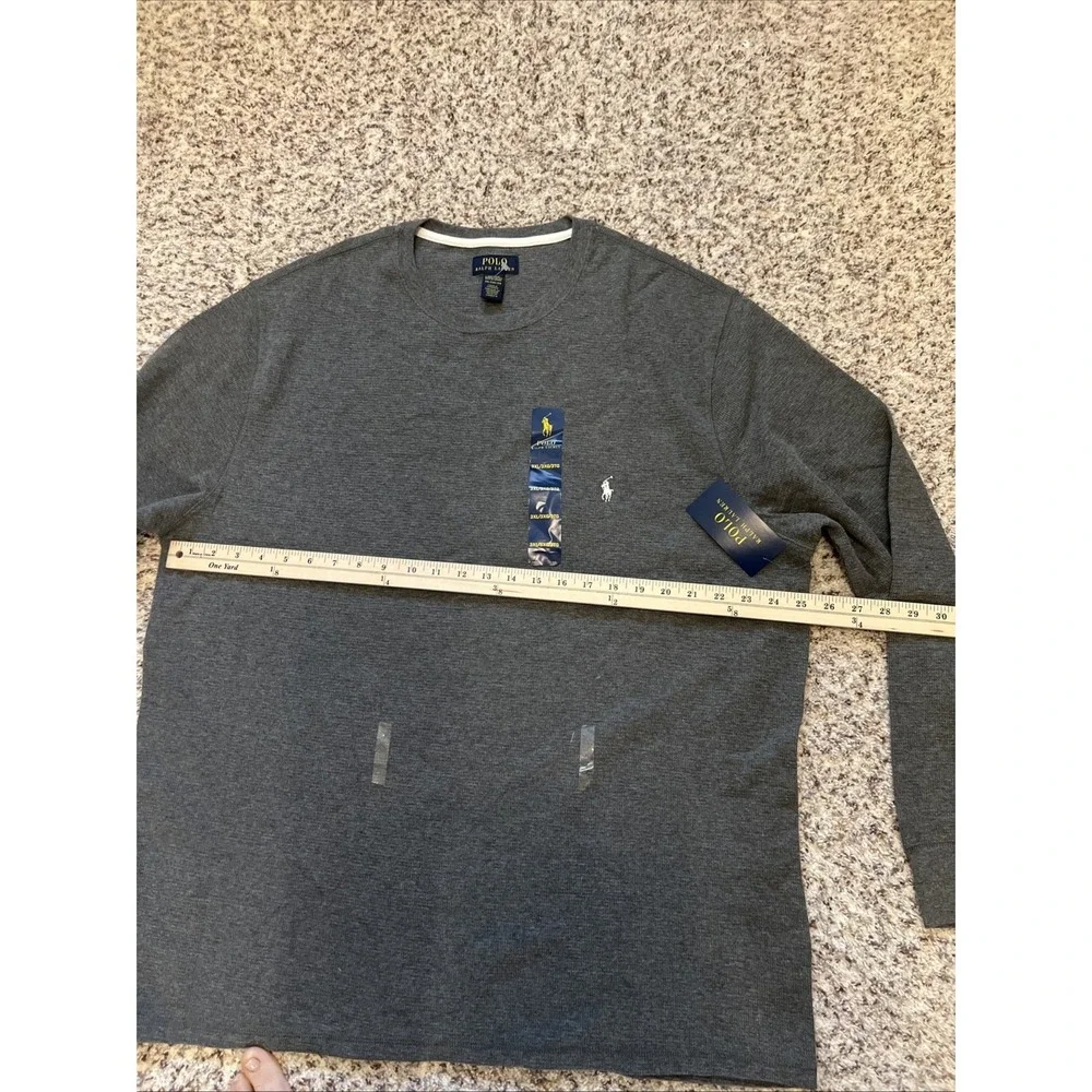 polo ralph lauren New waffle thermal shirt Sz 3XL Gray Cotton Blend Long Sleeve
